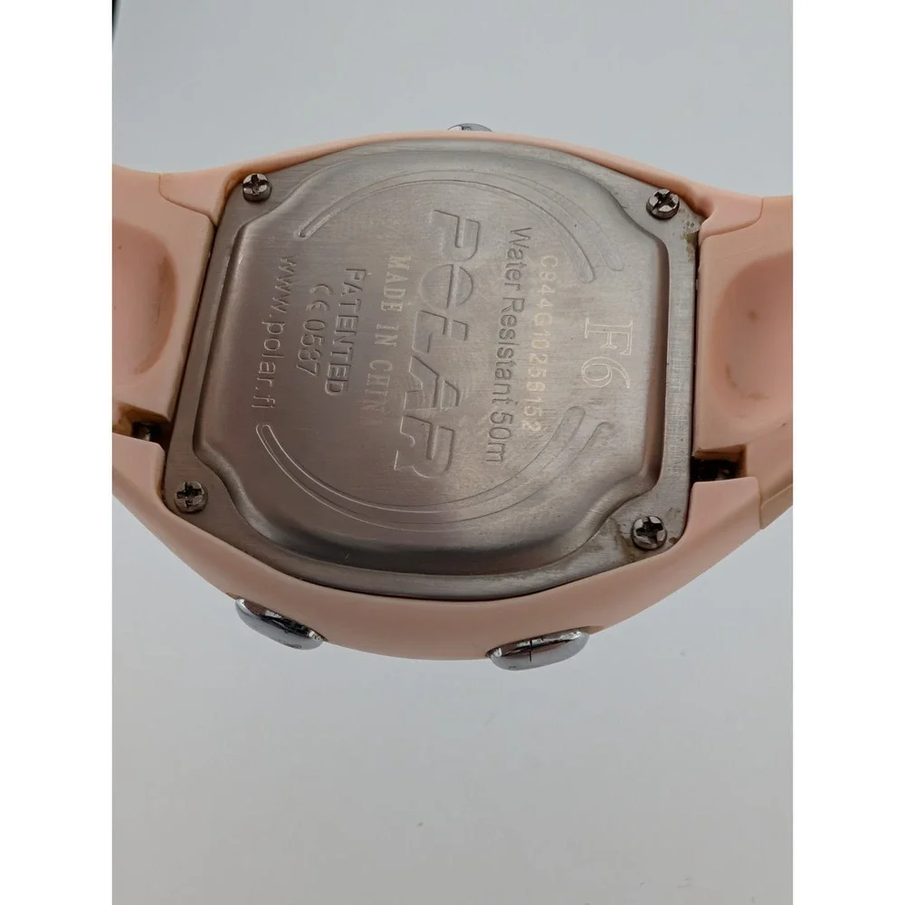 Polar F6 Digital Fitness Watch Women 40mm Case Pink‎ Band, No Strap- New Battery